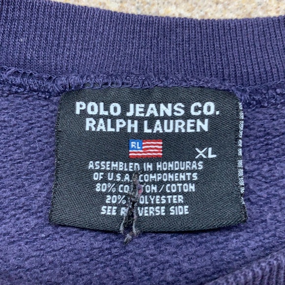 Vintage early 80’s Ralph Lauren Polo Jeans oversized-sweatshirt pull over crew - Picture 4 of 16
